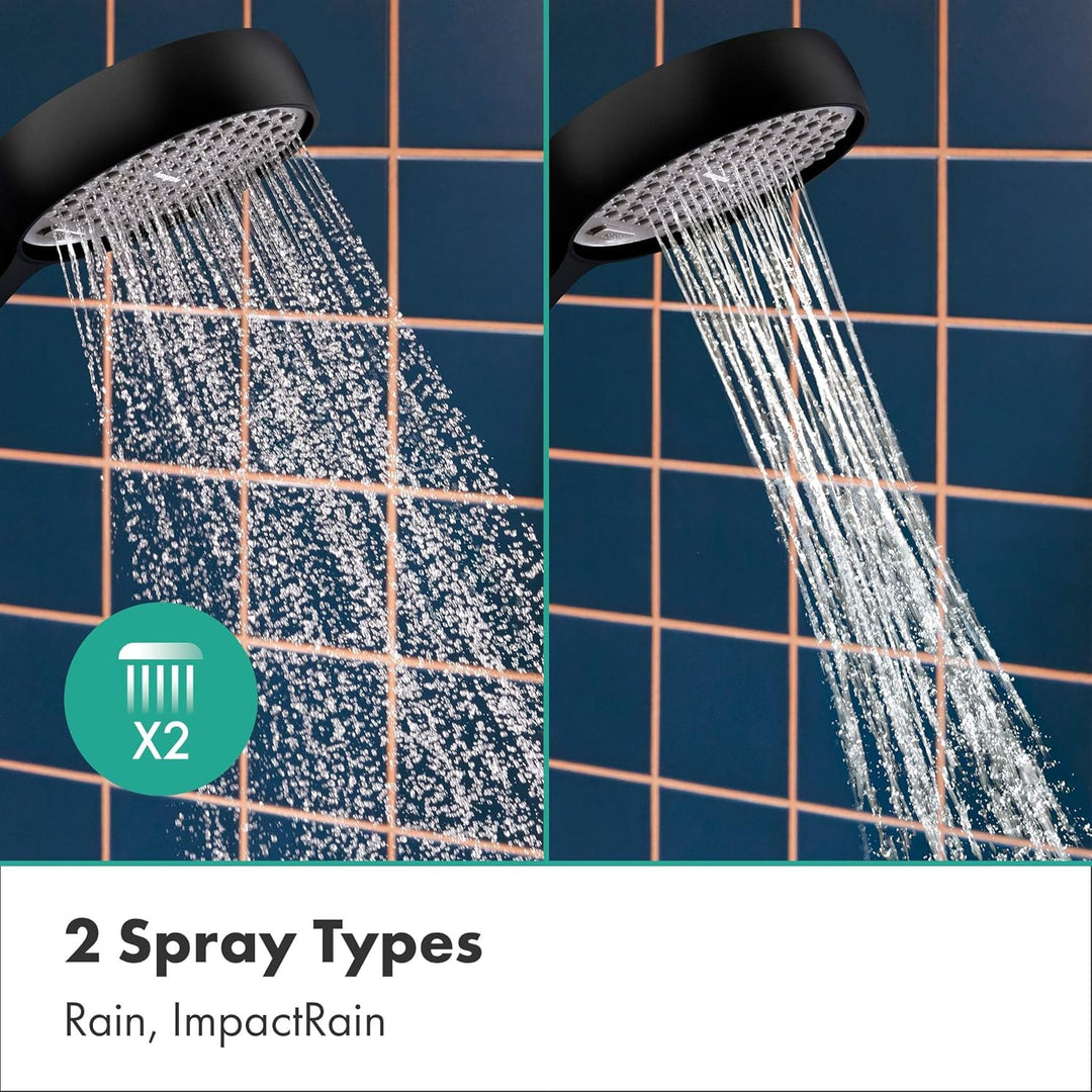 hansgrohe Activera Select S - Duschset mit Duschkopf wassersparend (EcoSmart, 2 Strahlarten), Duschs