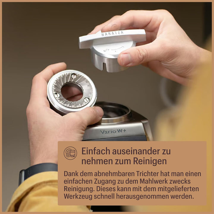 Baratza - Vario W+ 230V Kaffeemühle - Elektrische Kaffeemühle mit Mahlwerk, Schwarz, Schwarz
