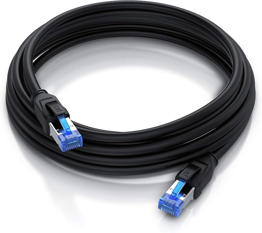 Primewire - CAT 8 Netzwerkkabel 10m - LAN Kabel Patchkabel Datenkabel - CAT8.1 High Speed Gigabit Et