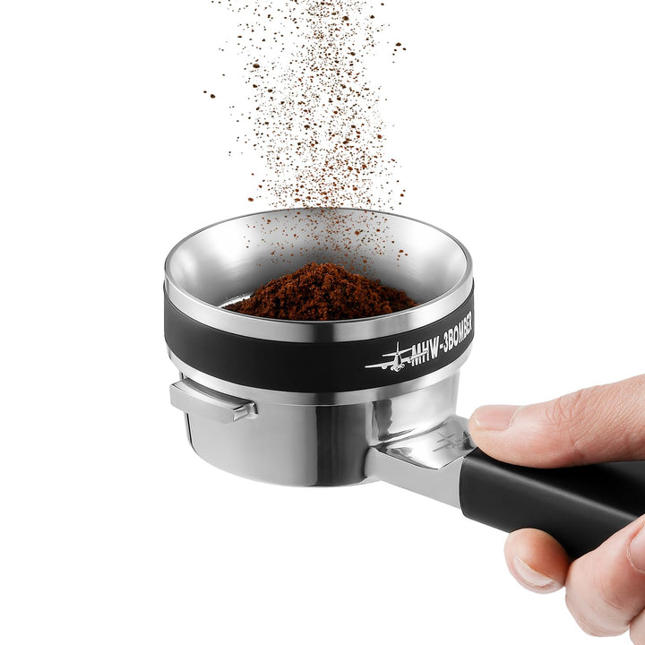 MHW-3BOMBER YU Series 58mm Dosing Funnel, Espressoring mit 36 Magneten, Aussennut-Design, Rutschfest