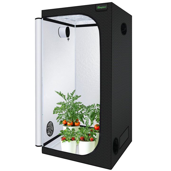 Grow Zelt, Grow Tent 100x100x200CM, Growschrank für Hydrokulturen, Abnehmbaren Boden Tablett, Hochre