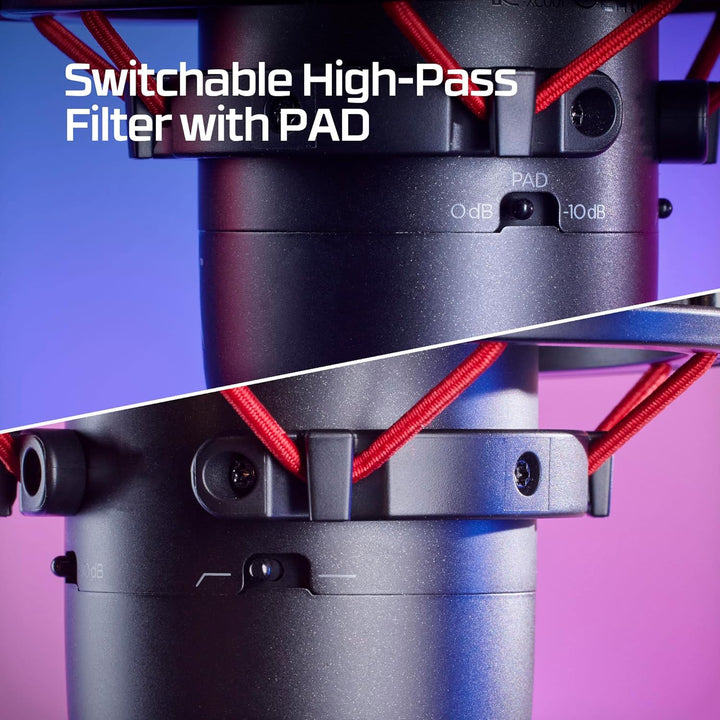 HyperX ProCast – Grossmembran-Kondensatormikrofon, XLR-Anschluss, Schwarz ProCast Einzeln Schwarz, P