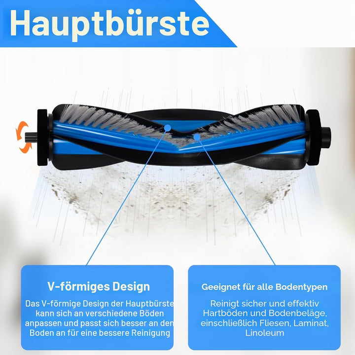 Zubehörset für Ecovacs Deebot T80S Omni / X9 Pro Omni / X11 Pro Omni Roboterstaubsauger Ersatz, 1 Ro