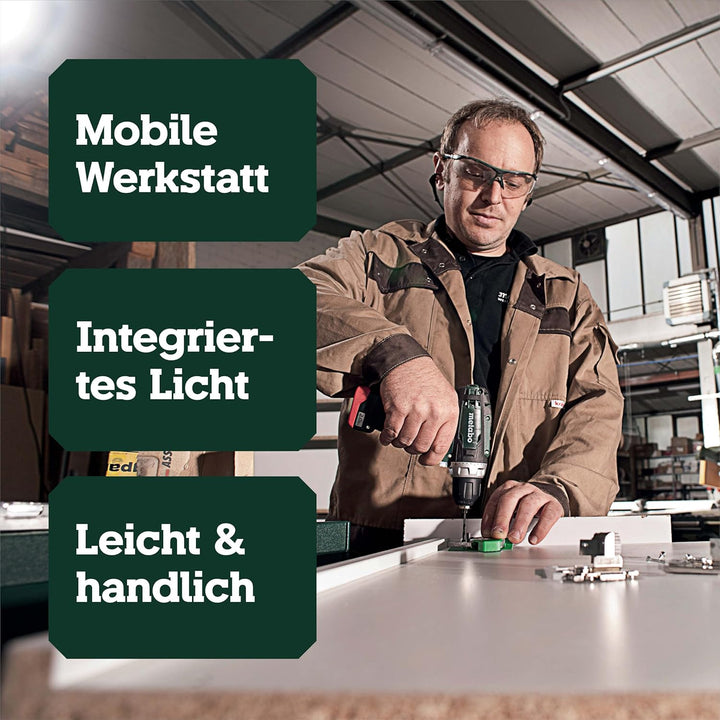 Metabo Akku-Bohrschrauber PowerMaxx BS Basic Set – 600080880 – 12 V – Mobile Werkstatt mit kompaktem