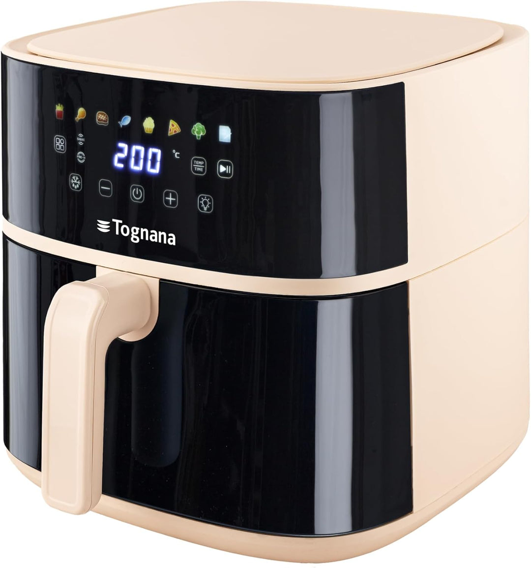 Tognana Iridea, Heissluftfritteuse 8 L, Kunststoff-Edelstahl, Champagner