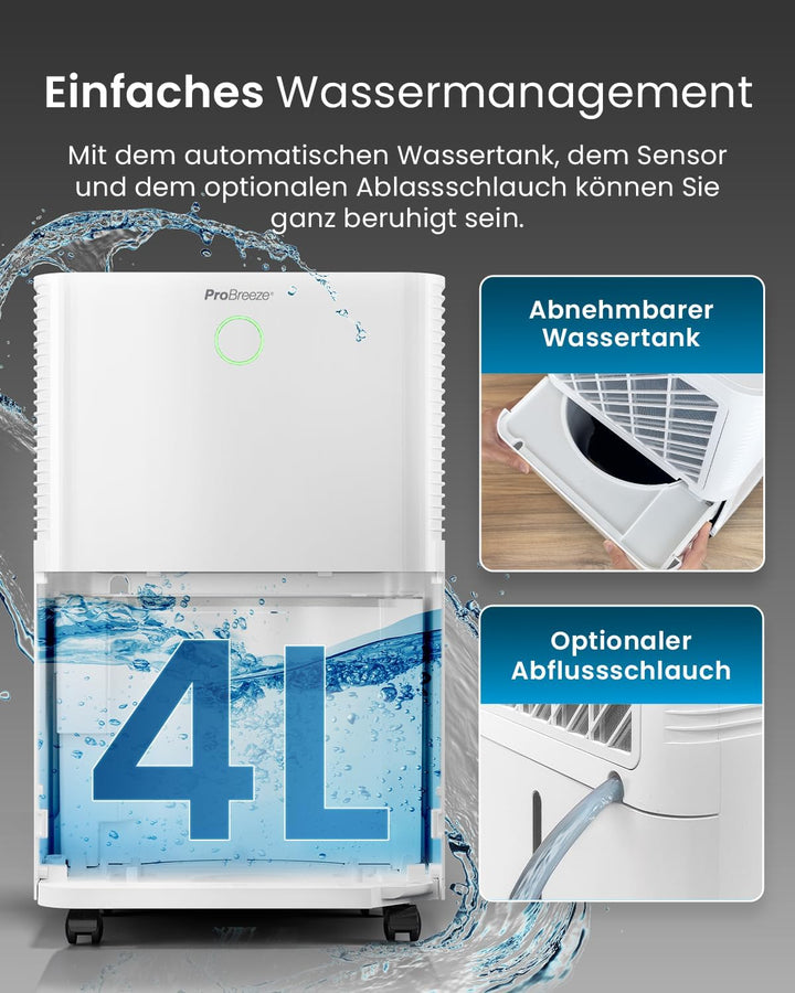 Pro Breeze OmniDry Luftentfeuchter mit App & WLAN, 20L in 24h Entfeuchtungsleistung - Luftentfeuchte
