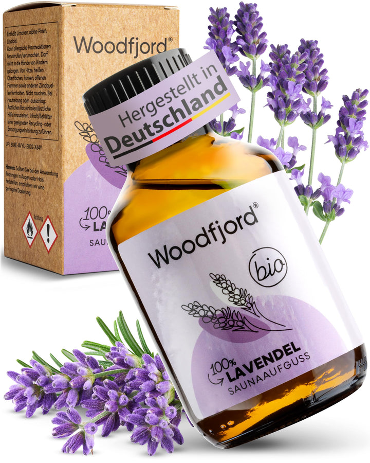 Saunaaufguss Lavendel BIO 100 ml I Premium Sauna Aufgussmittel für authentische und nachhaltige Saun