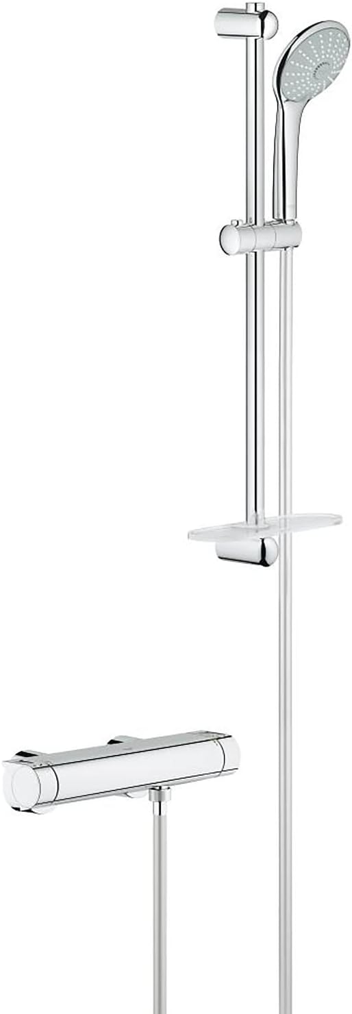 Grohe GRT 2000 THM Brause AP 1/2" +Brs.garn., Silber 600 mm mit Brauseset Single, 600 mm mit Brauses