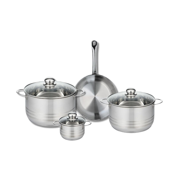 ELO 9867950 Kochgeschirr-Set, 4-teilig, 1 Bratpfanne 24 cm und 3 Kochtöpfe 12, 20 und 24 cm Elo Prof
