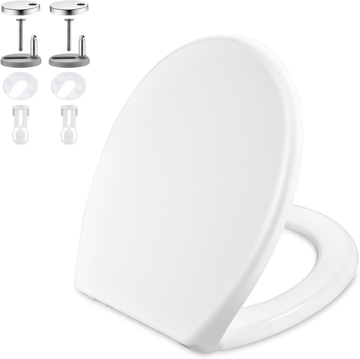 GRIFEMA WC Sitz mit Absenkautomatik-O Toilettendeckel Einfache Montage und Sauber, Klodeckel Quick-R