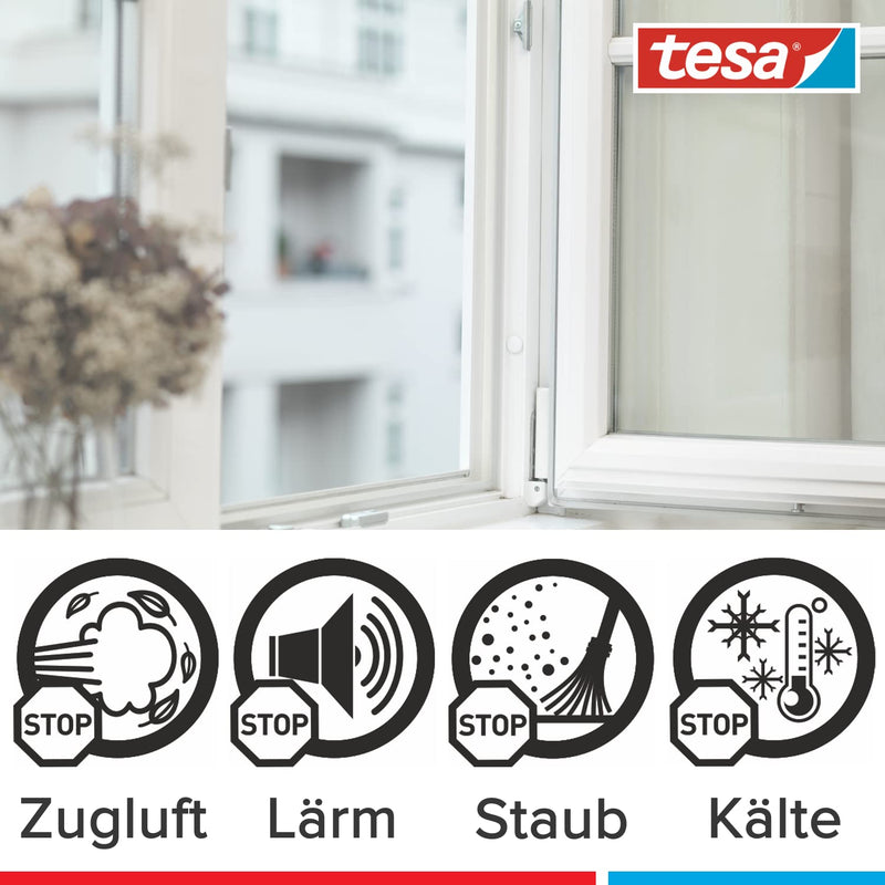 tesa moll P-Profile & moll STANDARD I-Profil - Schaumstoffdichtung zum Isolieren von Spalten im Haus