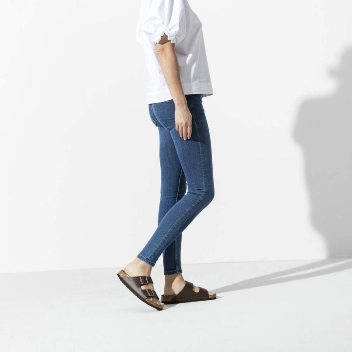 BIRKENSTOCK Unisex Arizona Birko-Flor Nubukleder Weit Pantoletten 39 EU Braun Dunkelbraun, 39 EU Bra