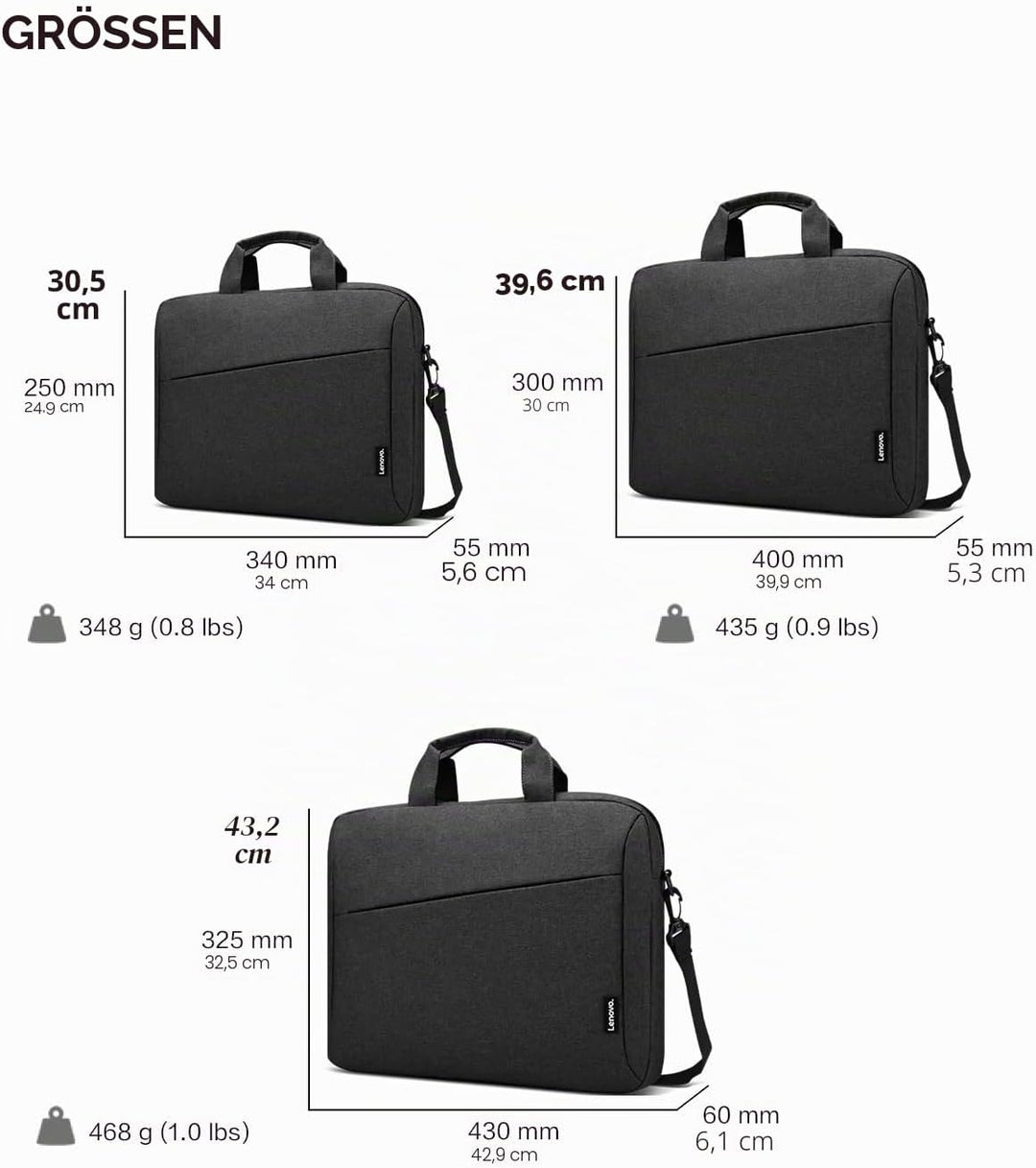 Lenovo [Tasche] 15,6 Zoll Casual Topload Laptop Tasche T210 (wasserabweisend), works with Chromebook