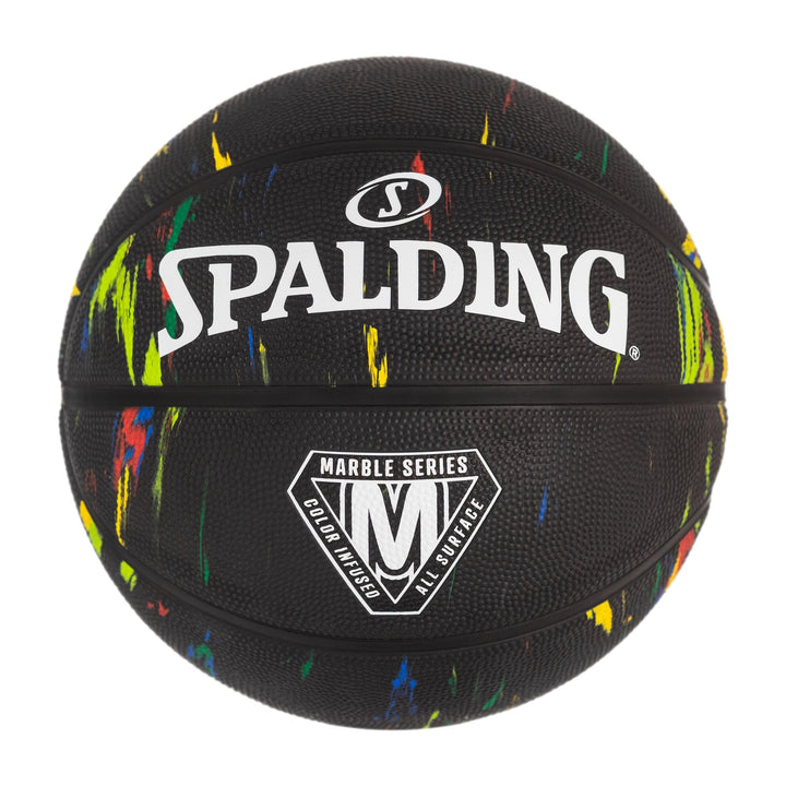 Spalding Unisex – Erwachsene Marble Sz7 Ball 7 Black Rainbow, 7 Black Rainbow