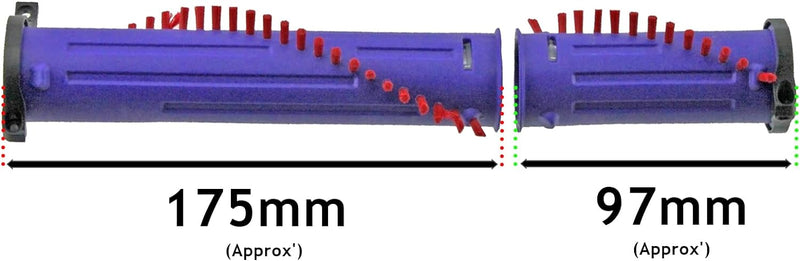 Spares2go Bürstenwalze Bürstenrolle Roller Bürste kompatibel mit Dyson DC40 DC41 DC55 DC75 ERP Staub