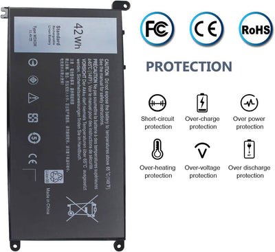 FengWings® WDX0R WDXOR Akku, Ersatzakku Für Dell Inspiron 13 5368 5378 5379 7368 7378 / Inspiron 15