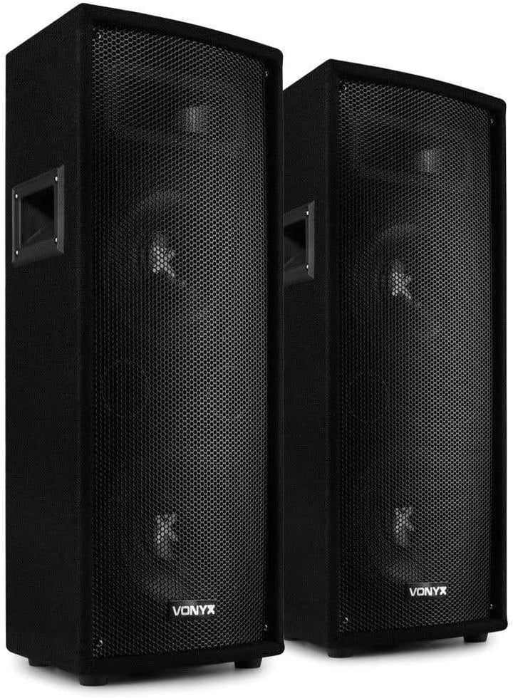 VONYX SL28 - PA Lautsprecher Box 2er Set, Passiv Speaker 2X 8 Zoll - 1600 Watt Peak - Disco Lautspre