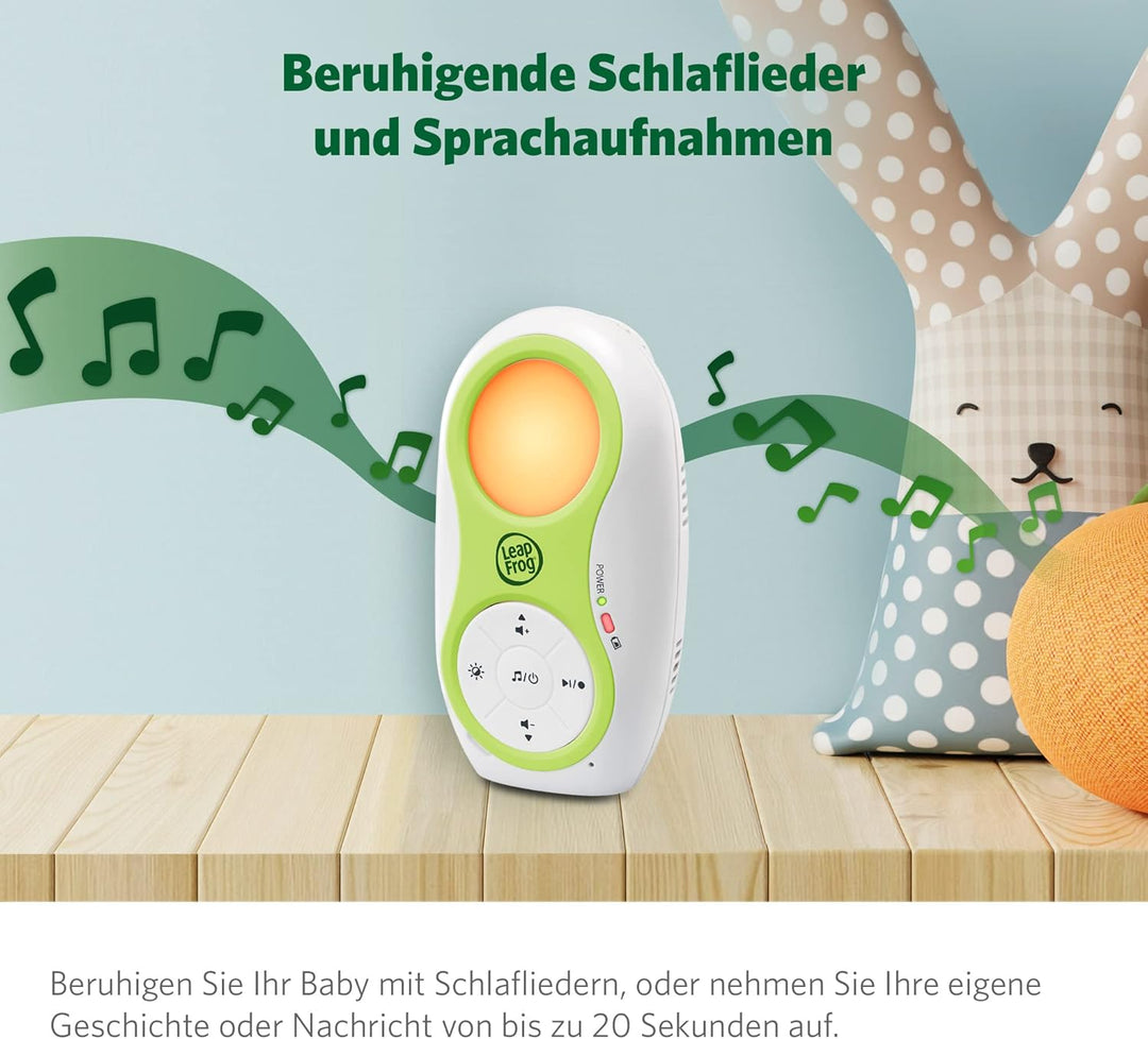 Leap Frog LF80 Audio-Babyphone mit Zwei Akkus, Temperatursensor, Erinnerungsfunktion, Geräuschanzeig