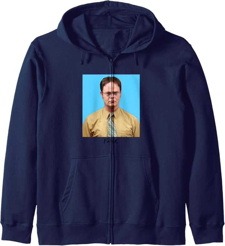 The Office Dwight Falscher Farbblock Vollfarbe Kapuzenjacke