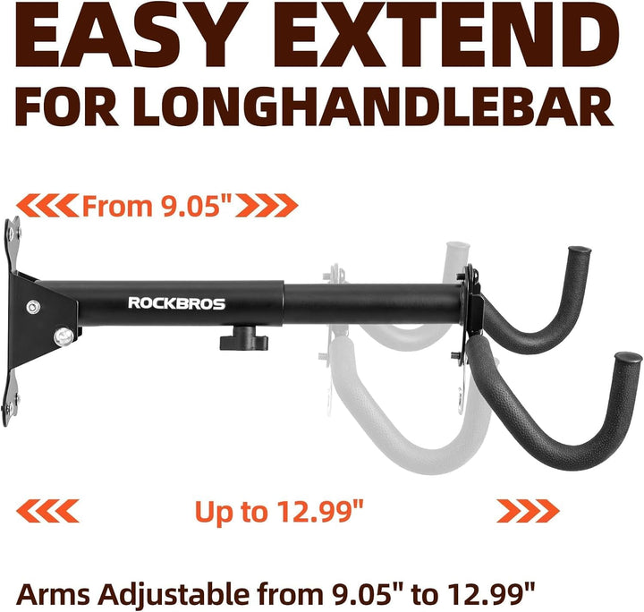 ROCKBROS Fahrrad Wandhalterung 90° klappbare Fahrradhalter Wandabstand Fahrradständer Fahrradaufhäng