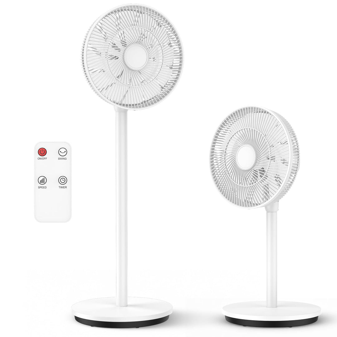 IERAKOR Standventilator Leise mit Fernbedienung, Höhenverstellbar (71–104 cm) Tischventilator 2-in-1