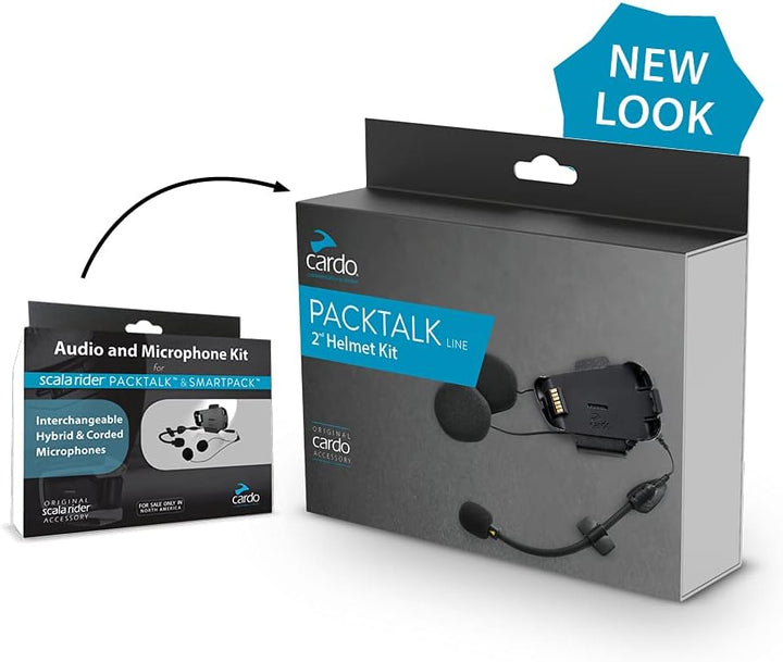 Cardo KIT 2. PACKTALK Kopfhörer Unterstützung 2 Mikrofone 2 Kopfhörer/Stick Base Support.PTALK Noir