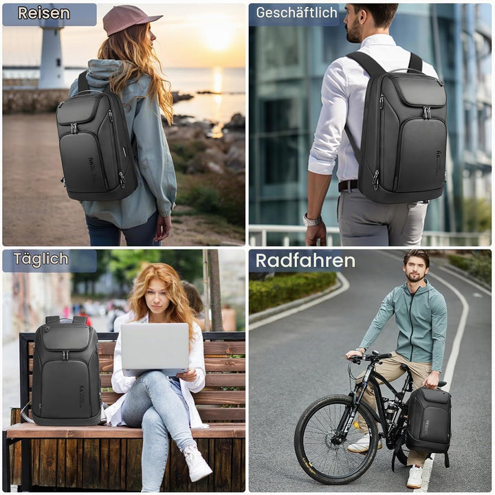Rucksack Herren Gross 30L Laptop Rucksack 17,3 zoll Business Rucksack Wasserdicht Reiserucksack mit