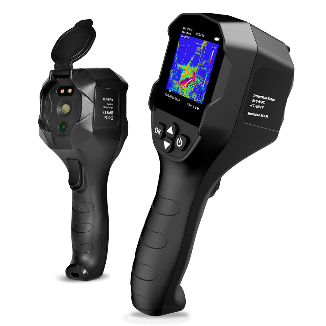 Handheld Wärmebildkamera, 96 * 96 IR Thermal Imaging Camera 25Hz TISR 240 * 240, -20°C bis 550°C, NE