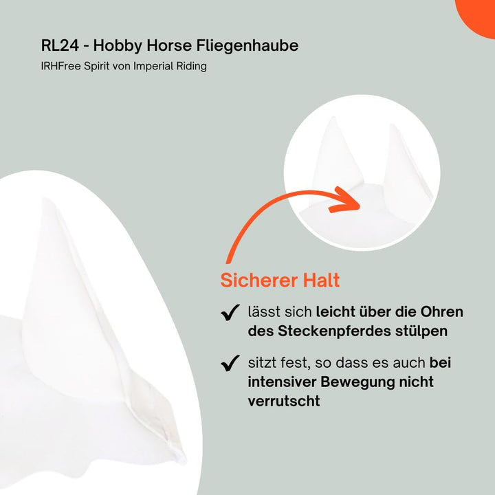 RL24 - Hobby Horse Fliegenhaube IRHFree Spirit von Imperial Riding – Spielzeug Haube zum Aufsetzen a