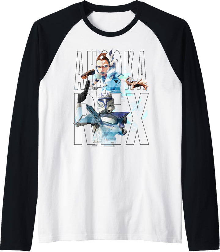 Star Wars: The Clone Wars Ahsoka & Rex Text Portraits Raglan