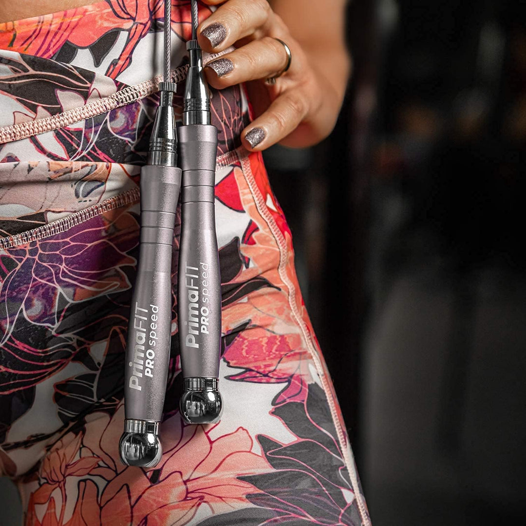 PrimaFIT Springseil Erwachsene Fitness Pro Speed Jump Rope 3m Seilspringen Verstellbar Mit Gewichten