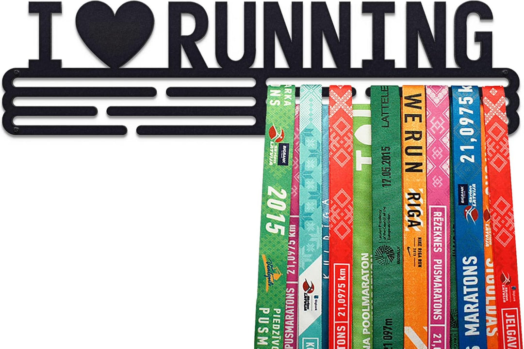 United Medals I Love Running Medaillenhalter Running Laufen für 48 Medaillen Aufbewahrung - Läufer G