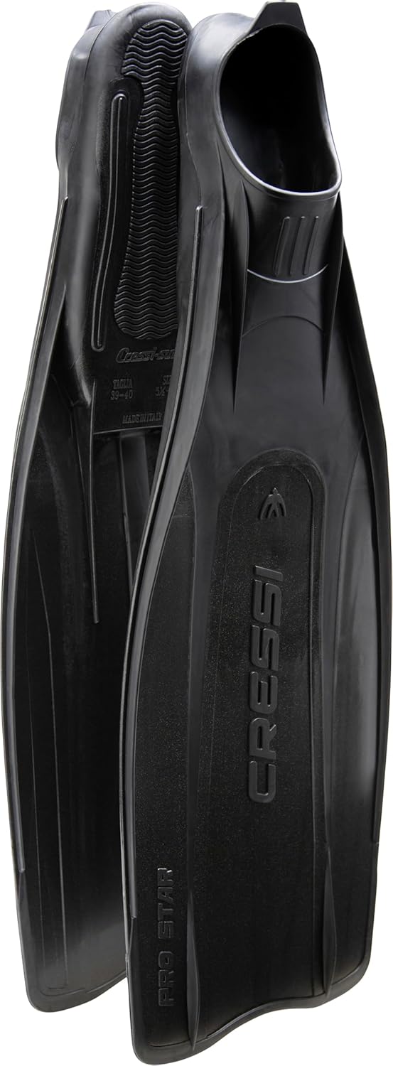 Cressi Prostar, Premium Flossen Herren und Damen - Made in Italy 45/46 Schwarz, 45/46 Schwarz