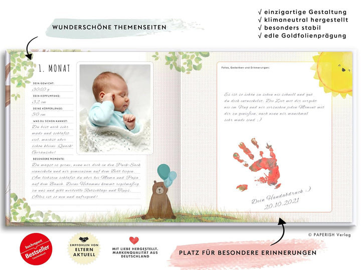 Babyalbum - UNSER ERSTES GEMEINSAMES JAHR (rosé): Die schönsten Momente und Erinnerungen - Erinnerun