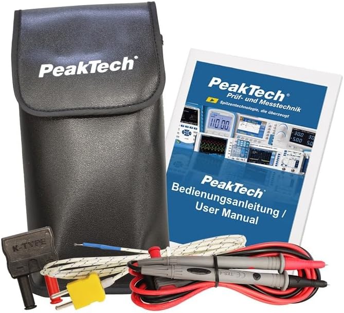 PeakTech Stromzange 1000A AC und Digital Multimeter 4000 Counts mit Durchgangsprüfer - CAT III 600V,