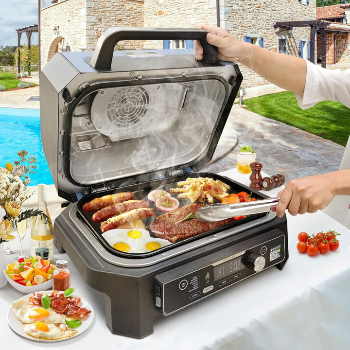 GFTIME Gusseiserne Grillplatte für Ninja Woodfire Pro XL, OG800 und OG900 Serie (OG850/OG901), Outdo