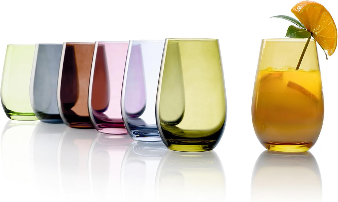 Stölzle Lausitz Wassergläser Set Elements Kids Farbe Bernstein 335 ml randvoll / 6er Set Wassergläse