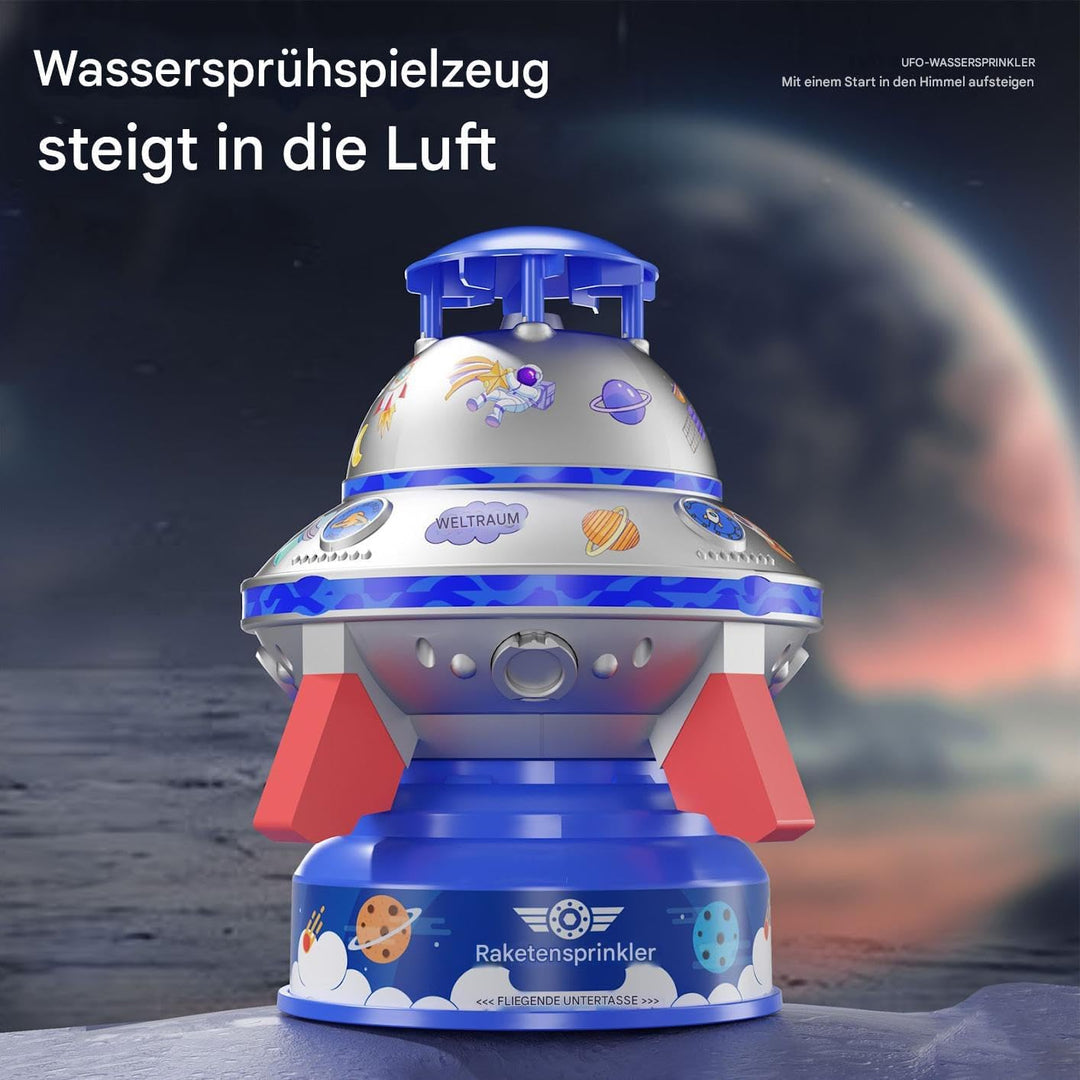 Kinderspielzeug Sprenger | Outdoor Wasserspielzeug Sprinkler | 360° Rotierender Tragbarer UFO-Sprink