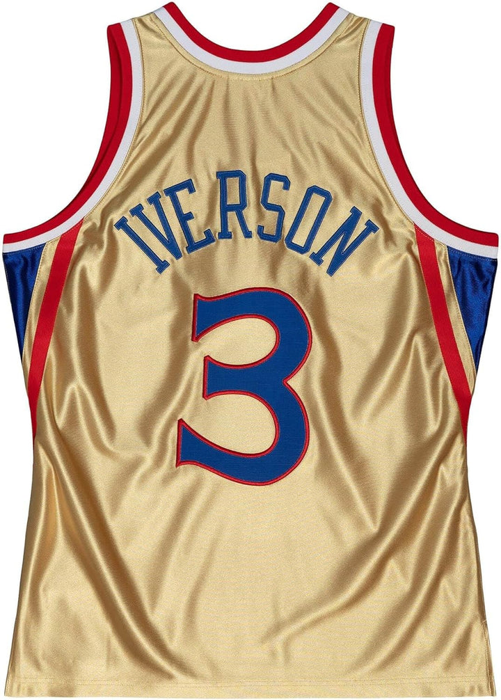 Mitchell & Ness NBA 75th Anniversary Swingman Jersey - Gold M Philadelphia 76ers - Iverson Gold, M P