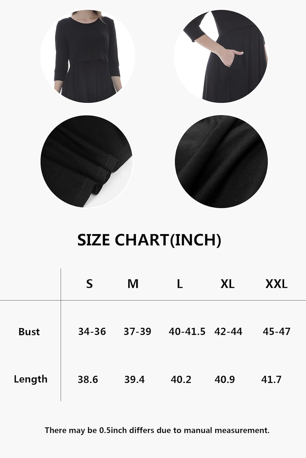 Smallshow Damen Schwangerschaftskleid Umstandsmode Kleide Umstandskleide Stillkleide Blaugrün S, Bla