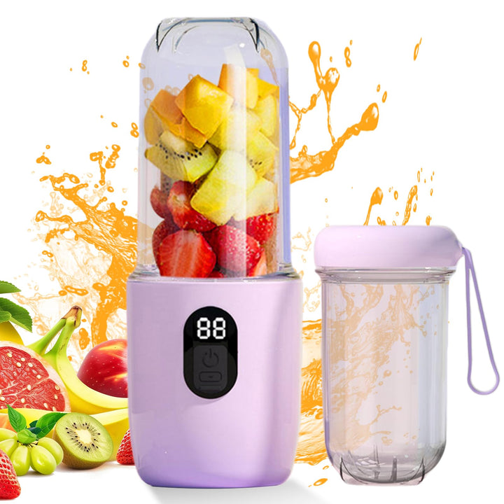 500ml Tragbarer Mixer: Smoothie Maker to Go, Smoothie Mixer mit Digitalanzeige, Portable Blender mit