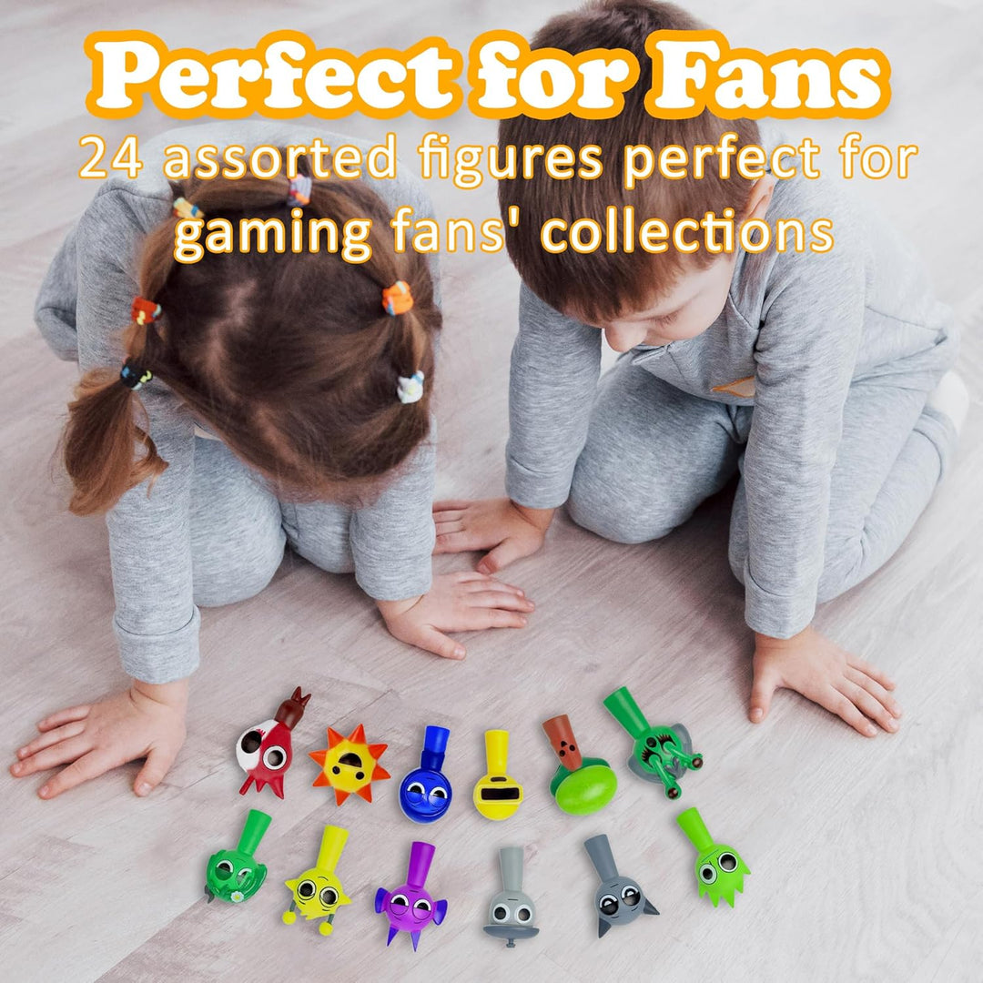 24 St. Bunte und seltsame Figuren Grosse Augen 4-5cm Mini-Spielzeug für Kinder Cartoon-Spiel-Charakt