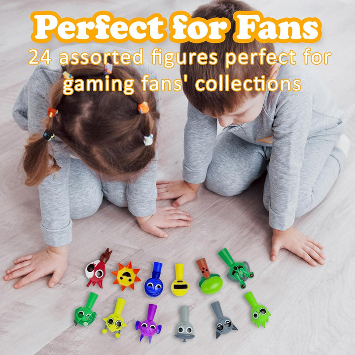 24 St. Bunte und seltsame Figuren Grosse Augen 4-5cm Mini-Spielzeug für Kinder Cartoon-Spiel-Charakt
