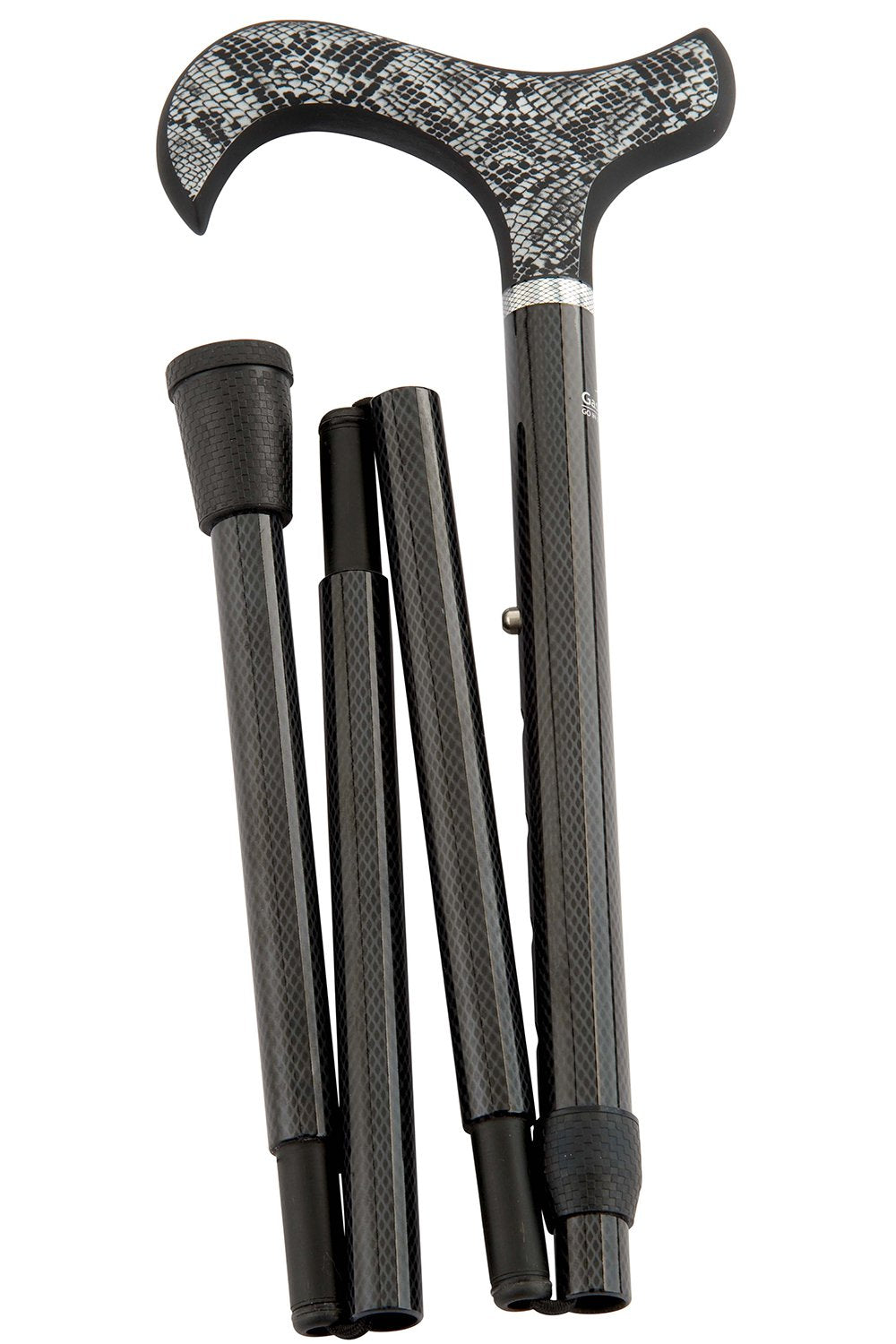 Designer Gehstock Schlank-Faltstock Carbon EXOTIK
