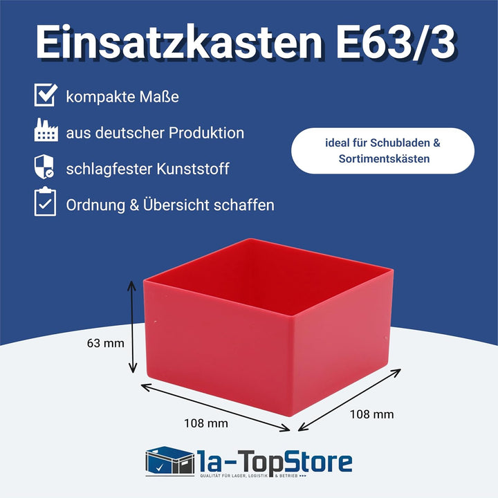 1a-TopStore 10 Stk. Einsatzkästen Einsatzboxen Schubladen-Einsatzkasten Sortierboxen, 32 Grössen, 5