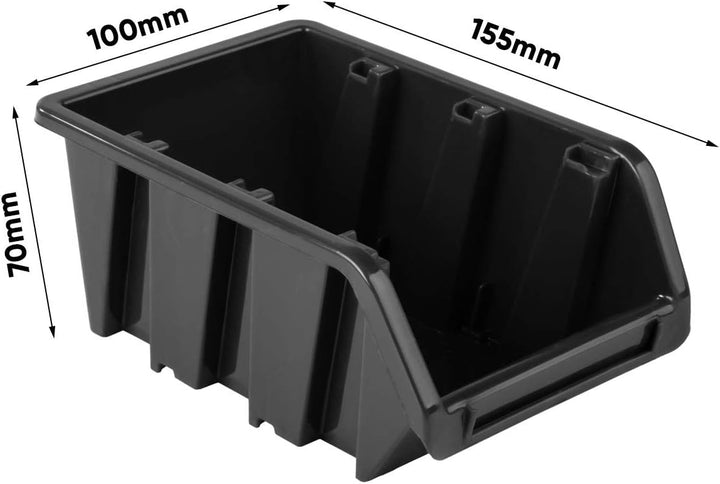 PAFEN Stapelboxen Wandregal 772 x 780 mm - Lagersystem Sichtlagerkästen Schüttenregal - Wandplatten