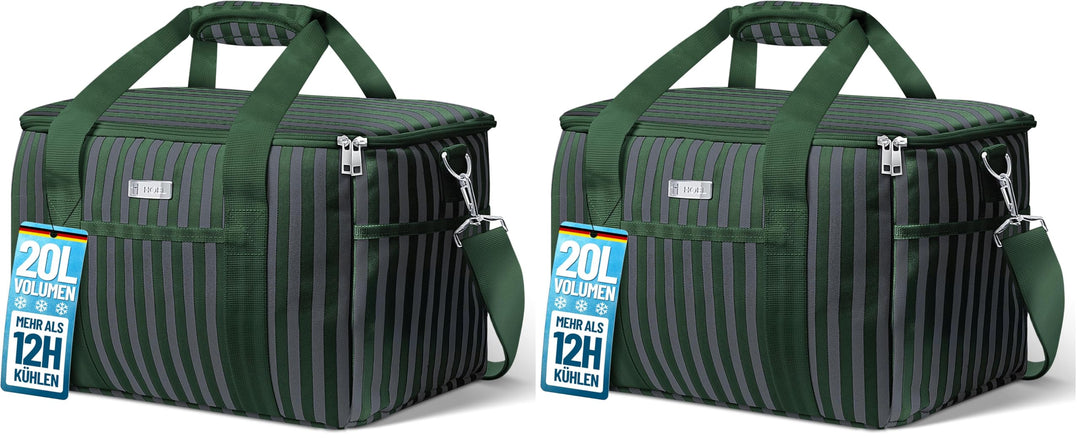 HOEL Kühltasche faltbar 20L &amp; 30L - Isolierte Thermotasche - Lunchtasche | wasserdicht &amp; auslaufsich