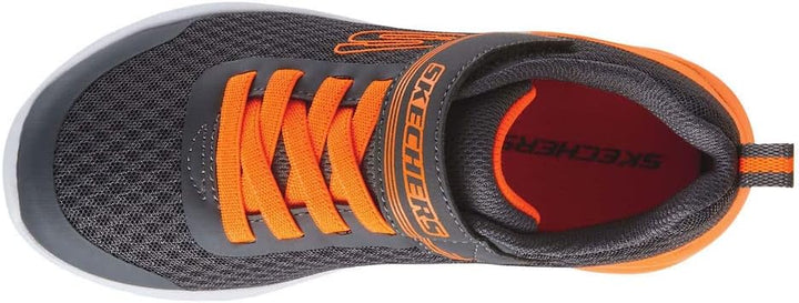 Skechers Jungen 403773l BKRD Sneaker 27 EU Charcoal Textile Orange Trim, 27 EU Charcoal Textile Oran