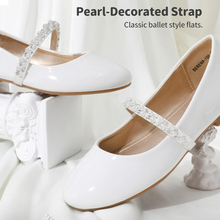 DREAM PAIRS Mädchen Mary Jane Strap Flache Schuhe Ballerinas Prinzessin Schuhe Flache Schulschuhe 28