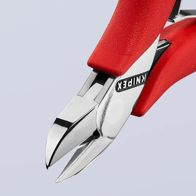 Knipex Elektronik-Seitenschneider mit durchgestecktem Gelenk mit Kunststoff überzogen 115 mm 77 21 1